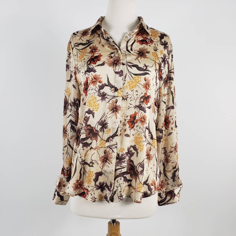 Zara Floral Blouse Large